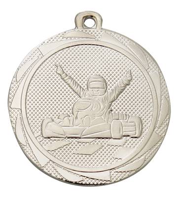 Médaille Karting Argent 45 Mm