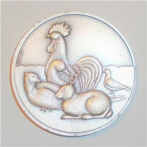 Médaille Aviculture Ø 50 Argent Fin De Série