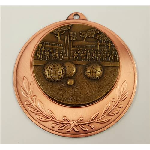Lot De 30 Médaille Luxe Boule Ø 70 Bronze - Boules Fin  De Série