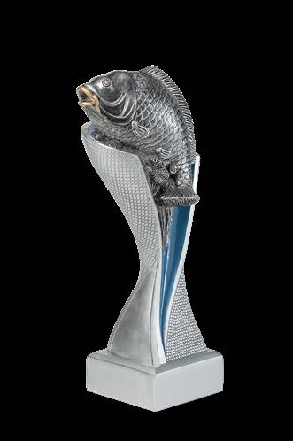 Trophée Résine Pêche Carpe - Haut. 27 Cm