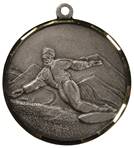 Médaille Laiton Frappée Snowboard 50 Mm - Couleur Selon Stock