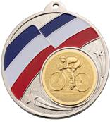 Médaille Personnalisable Tricolore Ø 50 Mm Argent