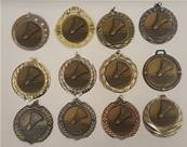 Lot De 12 Médailles Badminton D 70 mm