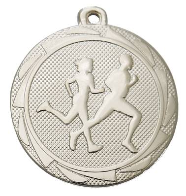 Médaille Course A Pied Argent 45 Mm