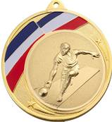 Médaille Personnalisable Tricolore Ø 70 Mm Or
