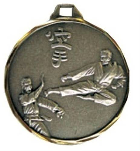 Médaille Laiton Frappée Karaté 32 Mm - Couleur Selon Stock