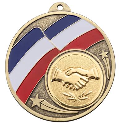 Médaille Personnalisable Tricolore Ø 50 Mm Bronze
