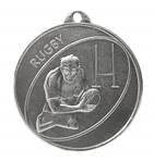 Médaille Argent Ø 50 Mm Rugby