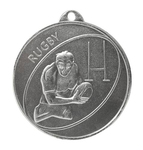 Médaille Argent Ø 50 Mm Rugby