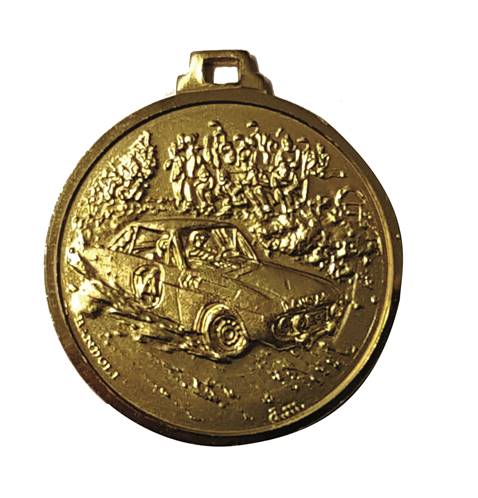 Médaille Laiton Frappée Rallye 32 Mm - Couleur Selon Stock