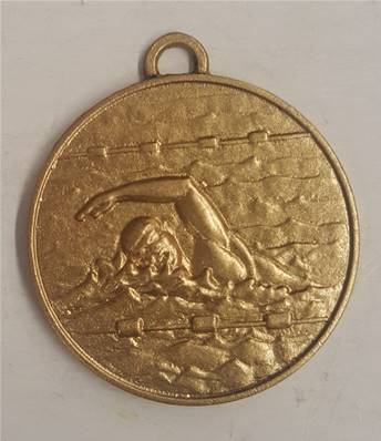 Médaille Natation Or 40  Mm 
